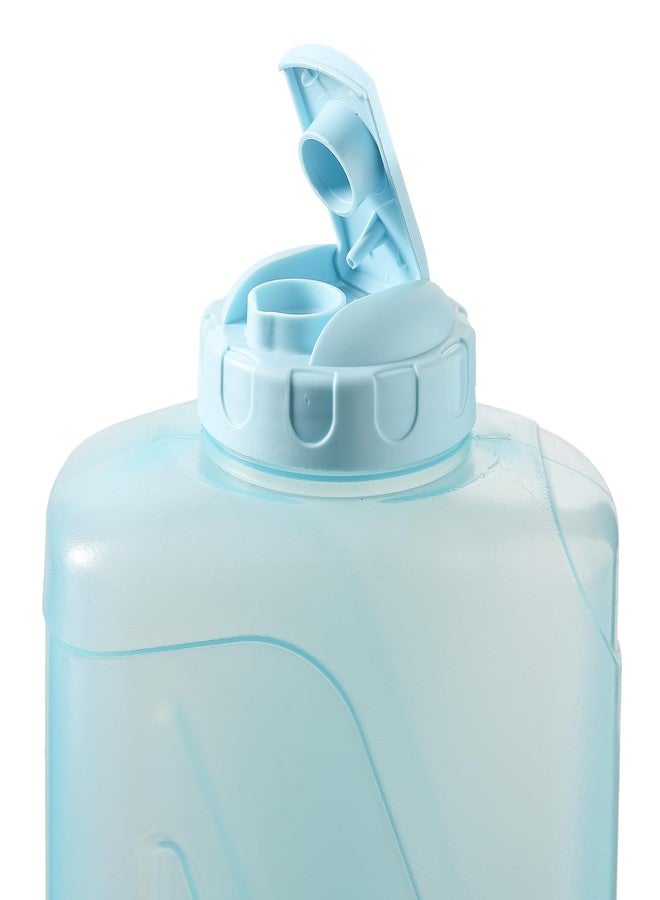 Gluman Rhino Spout Wide-Mouth Plastic Water Bottle - 2 Liters | 100% Food Grade | Freezer Safe | Dishwasher Safe | Temperature Range Upto 95°C (Sky Blue) - Image 2